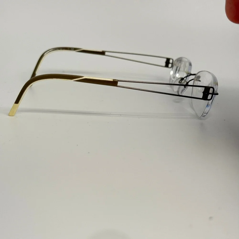 Silhouette Rimless Eyeglasses Brown Cream 7759 40 6050 51 19 140 Austria Frames